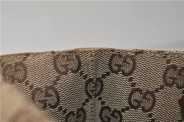 Authentic GUCCI Shoulder Hand Bag Purse GG Canvas Leather 101919 Brown 2789E