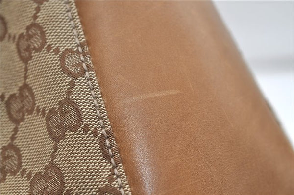 Authentic GUCCI Shoulder Hand Bag Purse GG Canvas Leather 101919 Brown 2789E