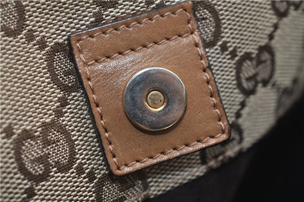 Authentic GUCCI Shoulder Hand Bag Purse GG Canvas Leather 101919 Brown 2789E