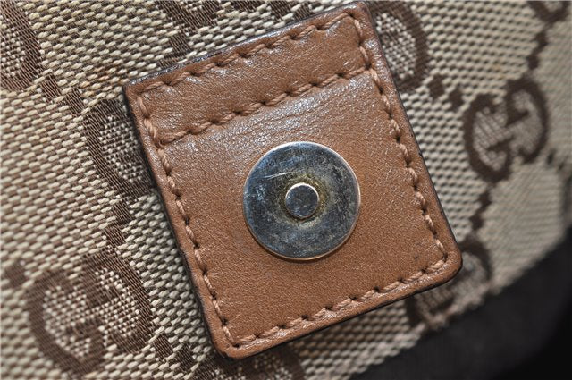 Authentic GUCCI Shoulder Hand Bag Purse GG Canvas Leather 101919 Brown 2789E