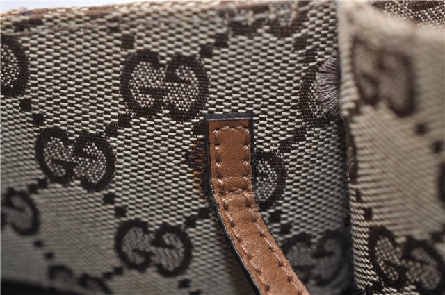 Authentic GUCCI Shoulder Hand Bag Purse GG Canvas Leather 101919 Brown 2789E