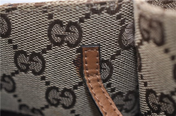 Authentic GUCCI Shoulder Hand Bag Purse GG Canvas Leather 101919 Brown 2789E