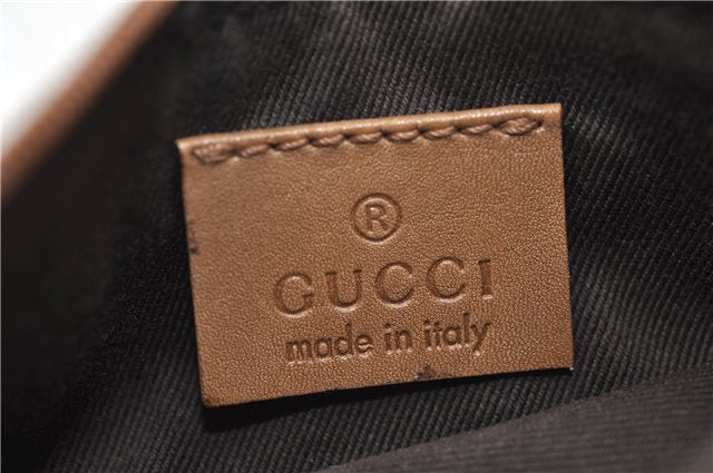 Authentic GUCCI Shoulder Hand Bag Purse GG Canvas Leather 101919 Brown 2789E