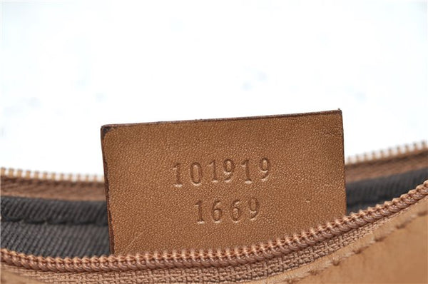 Authentic GUCCI Shoulder Hand Bag Purse GG Canvas Leather 101919 Brown 2789E