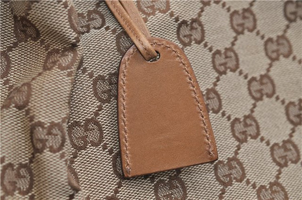 Authentic GUCCI Shoulder Hand Bag Purse GG Canvas Leather 101919 Brown 2789E