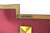 Authentic HERMES Carre 90 Scarf "LES CLES" Silk Bordeaux Red 2790D
