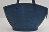 Authentic Louis Vuitton Epi Saint Jacques Hand Bag Blue M52275 LV 2790I