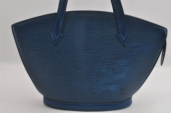 Authentic Louis Vuitton Epi Saint Jacques Hand Bag Blue M52275 LV 2790I