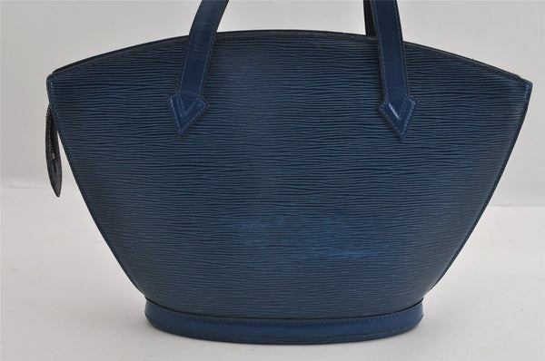 Authentic Louis Vuitton Epi Saint Jacques Hand Bag Blue M52275 LV 2790I