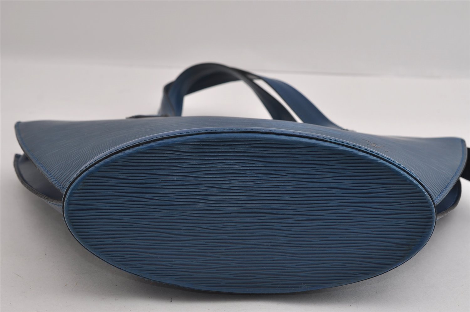 Authentic Louis Vuitton Epi Saint Jacques Hand Bag Blue M52275 LV 2790I