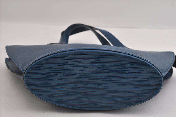 Authentic Louis Vuitton Epi Saint Jacques Hand Bag Blue M52275 LV 2790I