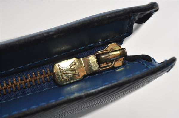 Authentic Louis Vuitton Epi Saint Jacques Hand Bag Blue M52275 LV 2790I