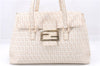 Authentic FENDI Zucchino Mamma Baguette Shoulder Hand Bag PVC Beige 2791E