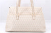 Authentic FENDI Zucchino Mamma Baguette Shoulder Hand Bag PVC Beige 2791E