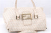 Authentic FENDI Zucchino Mamma Baguette Shoulder Hand Bag PVC Beige 2791E