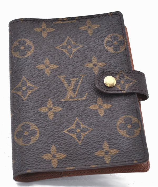 Authentic Louis Vuitton Monogram Agenda PM Notebook Cover R20005 LV 2791F