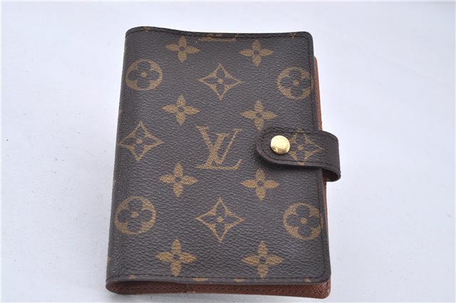 Authentic Louis Vuitton Monogram Agenda PM Notebook Cover R20005 LV 2791F