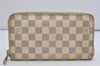 Authentic Louis Vuitton Damier Azur Zippy Organizer Long Wallet N60012 LV 2791I