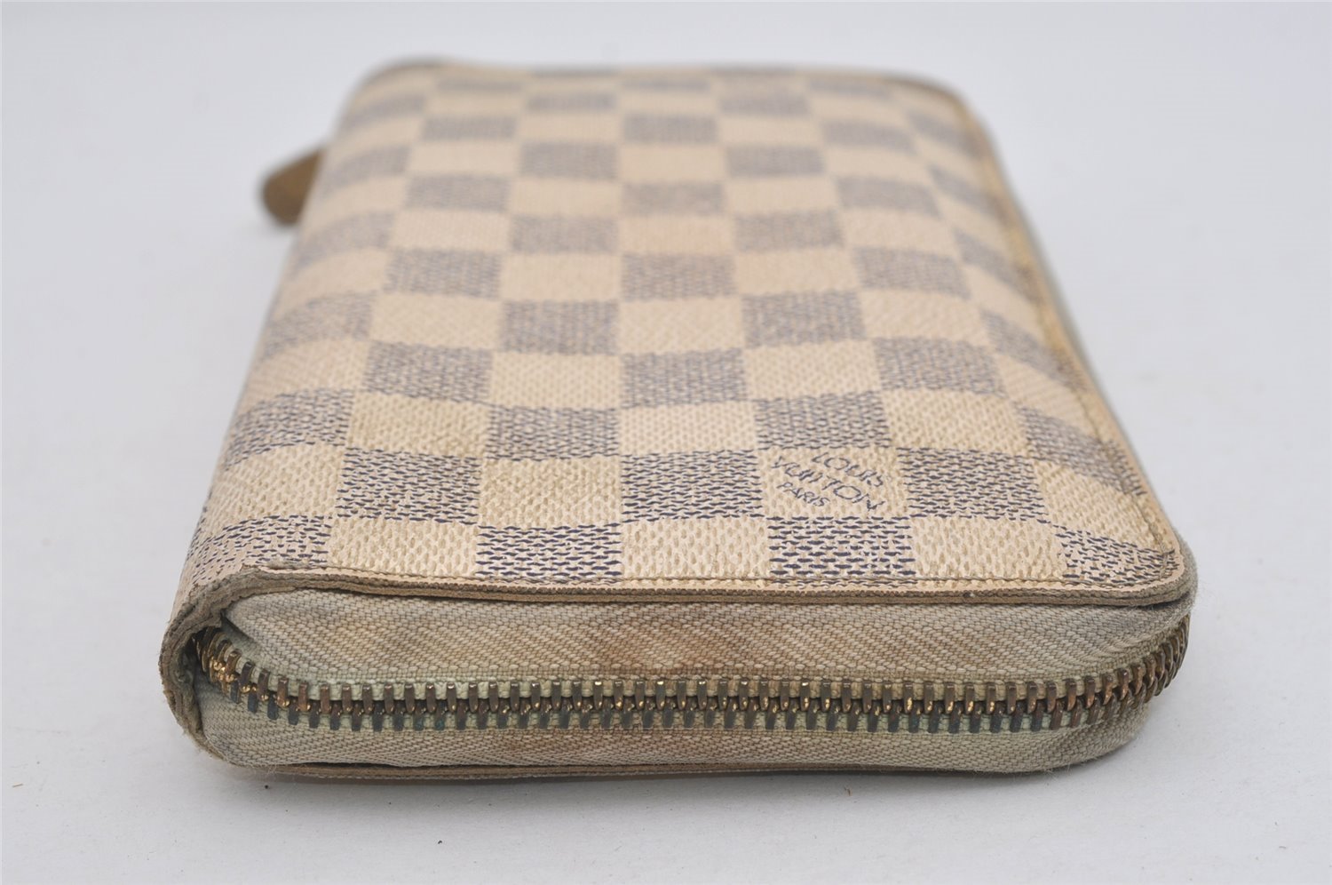 Authentic Louis Vuitton Damier Azur Zippy Organizer Long Wallet N60012 LV 2791I