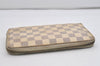 Authentic Louis Vuitton Damier Azur Zippy Organizer Long Wallet N60012 LV 2791I