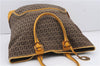 Authentic FENDI Zucchino Shoulder Tote Bag Canvas Leather Brown 2792D