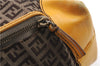 Authentic FENDI Zucchino Shoulder Tote Bag Canvas Leather Brown 2792D