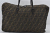 Authentic FENDI Zucca Vintage Shoulder Tote Bag Nylon Leather Brown 2792E