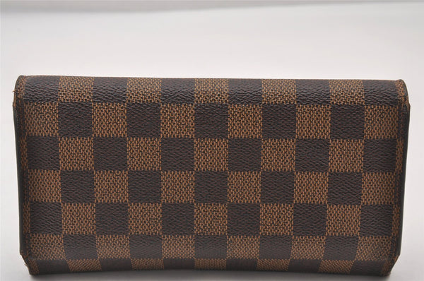 Authentic Louis Vuitton Damier Porte Tresor International Wallet N61215 LV 2792I