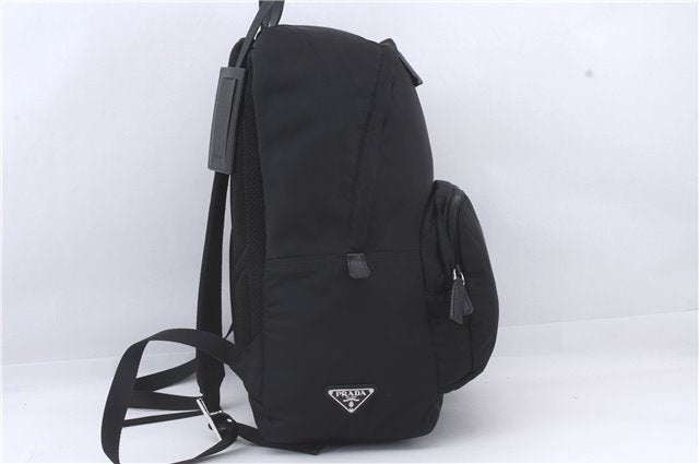 Authentic PRADA Nylon Leather Backpack Purse Black 2794D