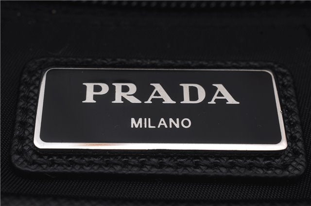 Authentic PRADA Nylon Leather Backpack Purse Black 2794D