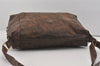 Authentic GUCCI Vintage Camouflage Shoulder Cross Body Bag Leather Brown 2794I