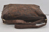 Authentic GUCCI Vintage Camouflage Shoulder Cross Body Bag Leather Brown 2794I
