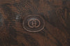 Authentic GUCCI Vintage Camouflage Shoulder Cross Body Bag Leather Brown 2794I