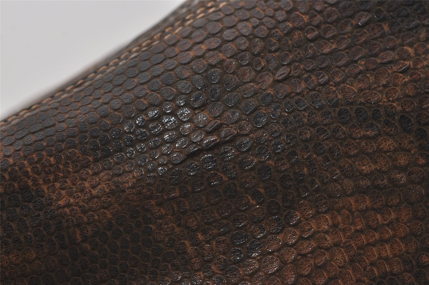 Authentic GUCCI Vintage Camouflage Shoulder Cross Body Bag Leather Brown 2794I