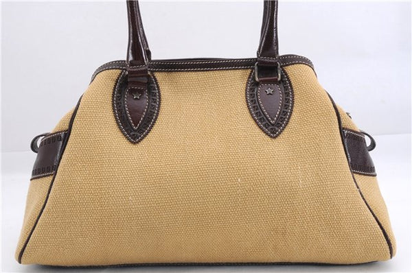 Authentic FENDI Etniko Shoulder Hand Bag Canvas Leather Beige Brown 2795E