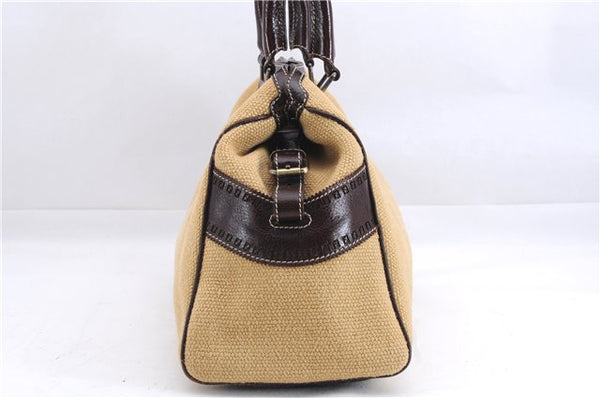 Authentic FENDI Etniko Shoulder Hand Bag Canvas Leather Beige Brown 2795E