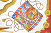 Authentic HERMES Carre 90 Scarf "LES TAMBOURS" Silk Red 2796D