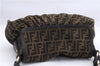 Authentic FENDI Zucca Vintage Shoulder Hand Bag Purse Canvas Leather Brown 2796E