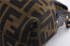 Authentic FENDI Zucca Vintage Shoulder Hand Bag Purse Canvas Leather Brown 2796E