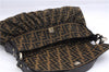 Authentic FENDI Zucca Vintage Shoulder Hand Bag Purse Canvas Leather Brown 2796E