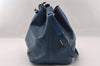 Authentic Louis Vuitton Epi Petit Noe Shoulder Drawstring Bag M44105 Blue 2796I