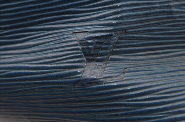 Authentic Louis Vuitton Epi Petit Noe Shoulder Drawstring Bag M44105 Blue 2796I