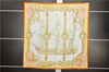 Authentic HERMES Carre 90 Scarf "Tribord" Silk Orange 2797D