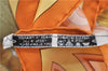 Authentic HERMES Carre 90 Scarf "Tribord" Silk Orange 2797D