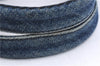 Authentic PRADA Canapa M Denim 2Way Tote Hand Bag B2642B Blue 2797E