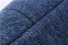 Authentic PRADA Canapa M Denim 2Way Tote Hand Bag B2642B Blue 2797E