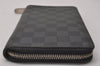 Authentic Louis Vuitton Damier Graphite Zippy Organizer Wallet N63077 LV 2797I