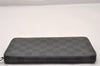 Authentic Louis Vuitton Damier Graphite Zippy Organizer Wallet N63077 LV 2797I