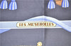 Authentic HERMES Carre 90 Scarf "LES MUSEROLLES" Silk Gray 2798D