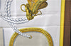 Authentic HERMES Carre 90 Scarf "GRAND APPARAT" Silk Brown 2799D